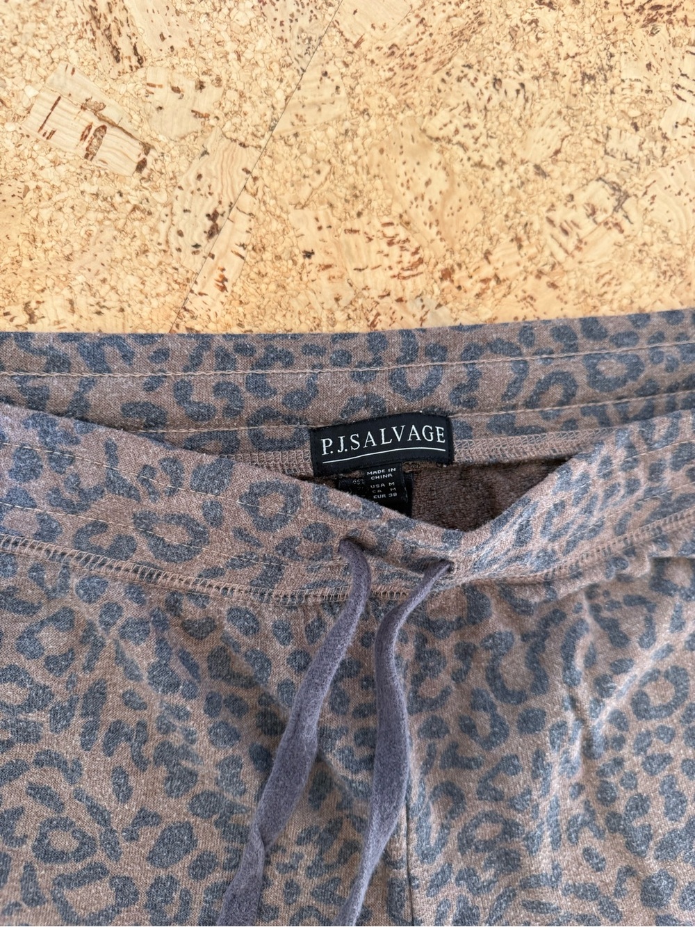 P.J. Salvage Taupe and Charcoal Leopard Loungewear Set - Picture 4 of 7